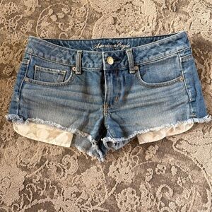 American eagle Women’s Denim Mini Skirt Shorts - Light Blue